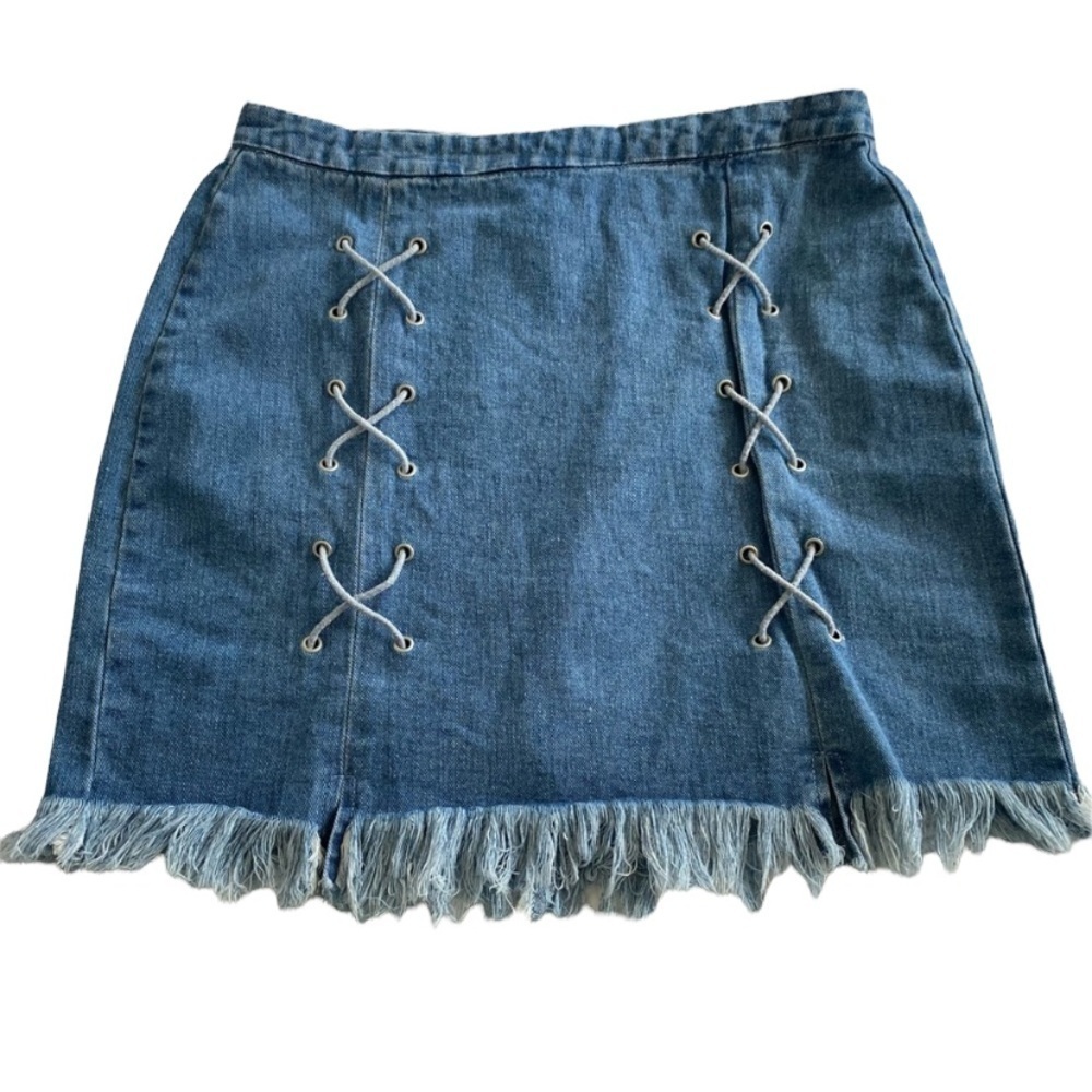 Hayden Denim Jean Mini Skirt Size L
